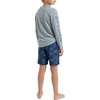 image:imageSpyder Boys 2piece Swim Set  Long Sleeve Rash Guard amp Swim Trunks UPF 30 QuickDryLittle BoysAbyss