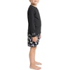 image:imageSpyder Boys 2piece Swim Set  Long Sleeve Rash Guard amp Swim Trunks UPF 30 QuickDryLittle BoysCaviar