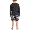 image:imageSpyder Boys 2piece Swim Set  Long Sleeve Rash Guard amp Swim Trunks UPF 30 QuickDryLittle BoysCaviar