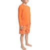 image:imageSpyder Boys 2piece Swim Set  Long Sleeve Rash Guard amp Swim Trunks UPF 30 QuickDryLittle BoysSaffron