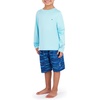 image:imageSpyder Boys 2piece Swim Set  Long Sleeve Rash Guard amp Swim Trunks UPF 30 QuickDryLittle BoysWaterspout