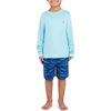 image:imageSpyder Boys 2piece Swim Set  Long Sleeve Rash Guard amp Swim Trunks UPF 30 QuickDryLittle BoysWaterspout