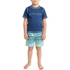 image:imageSpyder Boys 2piece Swim Set  Short Sleeve Rash Guard amp Swim Trunks UPF 30 QuickDryLittle BoysA Blue