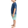 image:imageSpyder Boys 2piece Swim Set  Short Sleeve Rash Guard amp Swim Trunks UPF 30 QuickDryLittle BoysA Blue