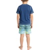 image:imageSpyder Boys 2piece Swim Set  Short Sleeve Rash Guard amp Swim Trunks UPF 30 QuickDryLittle BoysA Blue