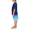 image:imageSpyder Boys 2piece Swim Set  Short Sleeve Rash Guard amp Swim Trunks UPF 30 QuickDryLittle BoysAbyss