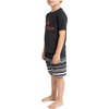 image:imageSpyder Boys 2piece Swim Set  Short Sleeve Rash Guard amp Swim Trunks UPF 30 QuickDryLittle BoysCaviar