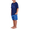 image:imageSpyder Boys 2piece Swim Set  Short Sleeve Rash Guard amp Swim Trunks UPF 30 QuickDryLittle BoysDeep Sea