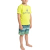 image:imageSpyder Boys 2piece Swim Set  Short Sleeve Rash Guard amp Swim Trunks UPF 30 QuickDryLittle BoysGreen 1