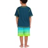 image:imageSpyder Boys 2piece Swim Set  Short Sleeve Rash Guard amp Swim Trunks UPF 30 QuickDryLittle BoysGreen