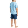 image:imageSpyder Boys 2piece Swim Set  Short Sleeve Rash Guard amp Swim Trunks UPF 30 QuickDryLittle BoysMarine