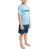 image:imageSpyder Boys 2piece Swim Set  Short Sleeve Rash Guard amp Swim Trunks UPF 30 QuickDryLittle BoysMarine