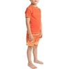 image:imageSpyder Boys 2piece Swim Set  Short Sleeve Rash Guard amp Swim Trunks UPF 30 QuickDryLittle BoysSaffron