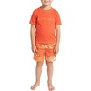 image:imageSpyder Boys 2piece Swim Set  Short Sleeve Rash Guard amp Swim Trunks UPF 30 QuickDryLittle BoysSaffron