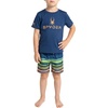 image:imageSpyder Boys 2piece Swim Set  Short Sleeve Rash Guard amp Swim Trunks UPF 30 QuickDryLittle BoysSea