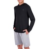image:imageSpyder Boys Long Sleeve Hooded Rash Guard  UPF Protection QuickDry 4Way Stretch Swim Shirt Big BoysBlack