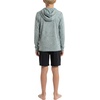 image:imageSpyder Boys Long Sleeve Hooded Rash Guard  UPF Protection QuickDry 4Way Stretch Swim Shirt Big BoysGreen