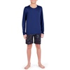 image:imageSpyder Boys Long Sleeve Rash Guard  UPF Sun Protection 4Way Stretch Swim Shirt Big BoysAbyss