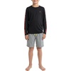 image:imageSpyder Boys Long Sleeve Rash Guard  UPF Sun Protection 4Way Stretch Swim Shirt Big BoysCaviar