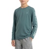image:imageSpyder Boys Long Sleeve Rash Guard  UPF Sun Protection 4Way Stretch Swim Shirt Big BoysGreen