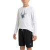 image:imageSpyder Boys Long Sleeve Rash Guard  UPF Sun Protection 4Way Stretch Swim Shirt Big BoysWhite