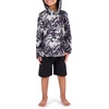 image:imageSpyder Boys Rash Guard Set UPF 30 Hooded Rashguard QuickDry Swim Trunks 2piece Swim SetLittle BoysBlack