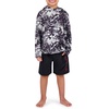 image:imageSpyder Boys Rash Guard Set UPF 30 Hooded Rashguard QuickDry Swim Trunks 2piece Swim SetLittle BoysBlack