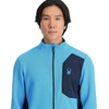 image:imageSpyder Mens Bandit Hybrid Full Zip Mid Layer JacketAether Blue
