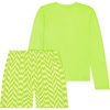 image:imageSpyder Boys 2piece Swim Set  Long Sleeve Rash Guard amp Swim Trunks UPF 30 QuickDryLittle BoysLime