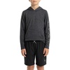 image:imageSpyder Boys Long Sleeve Hooded Rash Guard  UPF Protection QuickDry 4Way Stretch Swim Shirt Big BoysCaviar