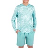image:imageSpyder Boys Long Sleeve Hooded Rash Guard  UPF Protection QuickDry 4Way Stretch Swim Shirt Big BoysWasabi