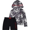 image:imageSpyder Boys Rash Guard Set UPF 30 Hooded Rashguard QuickDry Swim Trunks 2piece Swim SetLittle BoysBlack