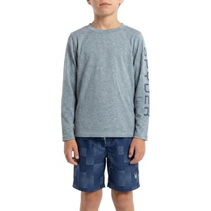 image:imageSpyder Boys 2piece Swim Set  Long Sleeve Rash Guard amp Swim Trunks UPF 30 QuickDryLittle BoysAbyss