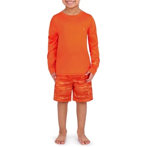 image:imageSpyder Boys 2piece Swim Set  Long Sleeve Rash Guard amp Swim Trunks UPF 30 QuickDryLittle BoysTiger