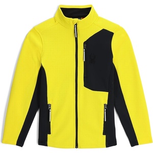 image:imageSpyder Boys Bandit Zip Fleece Ski Base Layer JacketAcid Yellow