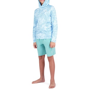 image:imageSpyder Boys Long Sleeve Hooded Rash Guard  UPF Protection QuickDry 4Way Stretch Swim Shirt Big BoysGoa