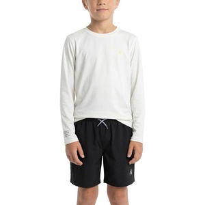 image:imageSpyder Boys Long Sleeve Rash Guard  UPF Sun Protection 4Way Stretch Swim Shirt Big BoysVapor