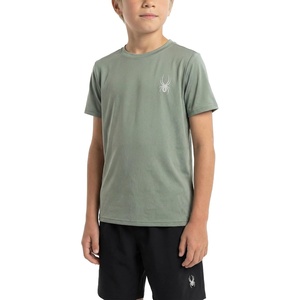 image:imageSpyder Boys Short Sleeve Rash Guard  UPF Sun Protection QuickDry 4Way Stretch Swim Shirt Big BoysOlive