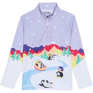 image:imageSpyder Girls Reflect Half Zip TNeck Ski Base Layer JacketViolet Dust