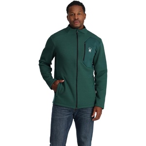 image:imageSpyder Mens Bandit Hybrid Full Zip Mid Layer JacketCypress Green