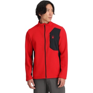 image:imageSpyder Mens Bandit Hybrid Full Zip Mid Layer JacketSpyder Red