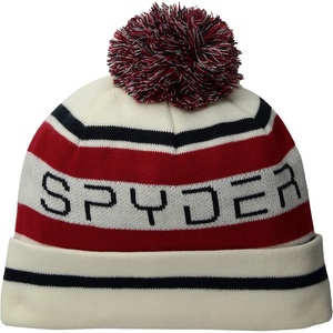 image:imageSpyder Mens Icebox Lined Pom Ski BeanieWhiteRedFrontier
