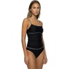 image:imageSpyder Womens 2pc Bikini Swimsuit Set  UPF  Quick Dry Tummy Control Tankini Bathing SuitsEcru Black
