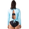 image:imageSpyder Womens Long Sleeve Rashguard  QuickDry UPF Swim Shirt Beach Surfing Hiking Gym YogaAqua