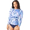 image:imageSpyder Womens Long Sleeve Rashguard  QuickDry UPF Swim Shirt Beach Surfing Hiking Gym YogaDenim
