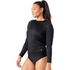 image:imageSpyder Womens Long Sleeve Rashguard  QuickDry UPF Swim Shirt Beach Surfing Hiking Gym YogaOnyx