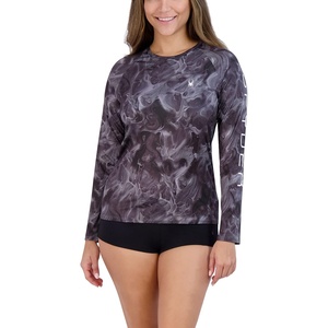 image:imageSpyder Womens Long Sleeve Rashguard  QuickDry UPF Swim Shirt Beach Surfing Hiking Gym YogaBlack