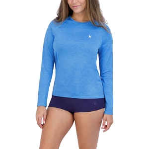 image:imageSpyder Womens Long Sleeve Rashguard  QuickDry UPF Swim Shirt Beach Surfing Hiking Gym YogaBlue