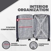 image:imageSpyder Carve 20 Inch Carry On Expandable Hardside Upright Suitcase with 360 Spinner Wheels TSA Approved Lock GrayGray