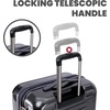 image:imageSpyder Rails Expandable Hardside Upright Suitcase with 360 Spinner Wheels TSA Approved Lock Navy CarryOnBlack